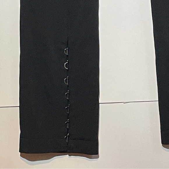 marciano Black Leggings pants with hook loop hardware on back of leg 4 - Picture 6 of 12